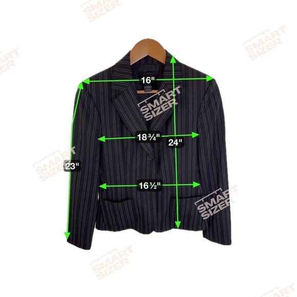 The Limited Stretch Women’s Black & White Pinstripe Blazer Jacket Size Medium - Picture 9 of 10